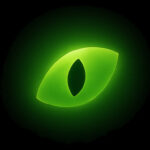 Fokunan vihreä silmä-logo